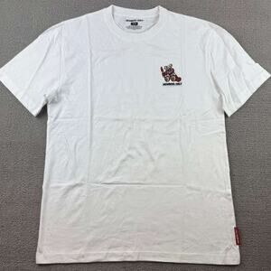 Members Only Graphic T‎ Shirt Mens M White Bloody Bear Knife Logo Cotton